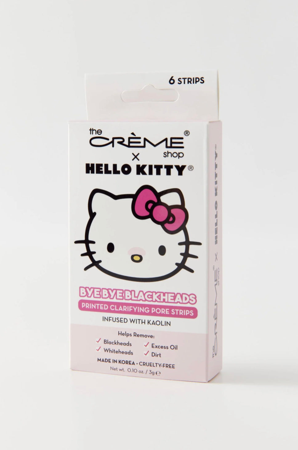 Hello Kitty Bye Bye Blackheads tiras para poros de la nariz (juego de 6)