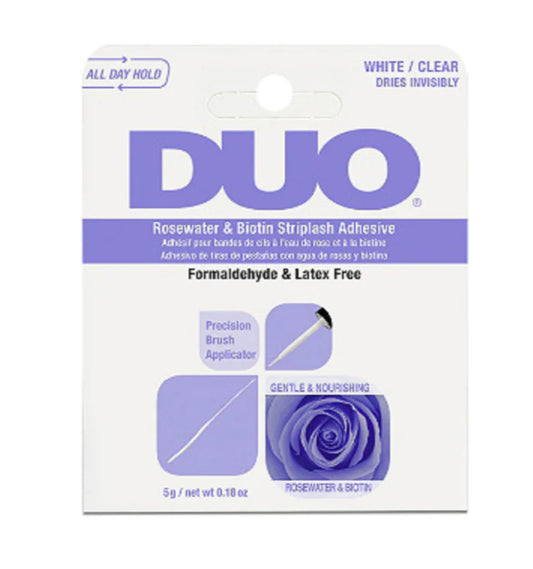 ADHESIVO DUO ROSEWATER &amp; BIOTIN STRIPLASH (TRANSPARENTE)